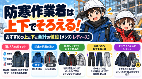 防寒作業着は上下でそろえる！おすすめの上と下と合計の値段【2026年冬・メンズ・レディース】