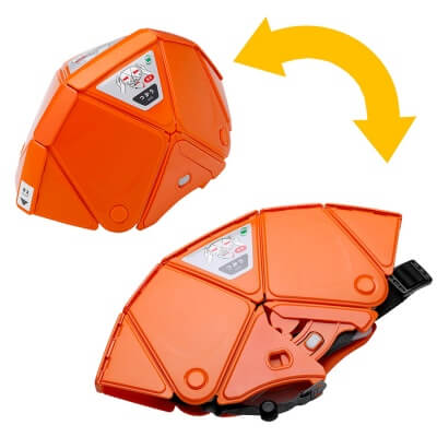 【ミドリ安全】折りたたみ防災ヘルメット　TSC-10N Flatmet2　オレンジ