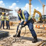 安全靴を履いて仕事をする人のイメージ