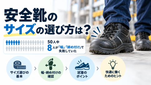 安全靴のサイズの選び方は?50人中8人が「幅」「締め付け」で失敗していた