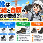安全靴は会社支給と自腹のどちらが普通？費用は誰が負担するのか法律と4つの型で整理