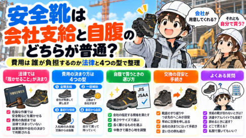 安全靴は会社支給と自腹のどちらが普通？費用は誰が負担するのか法律と4つの型で整理