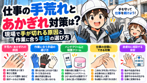 仕事の手荒れとあかぎれ対策は？現場で手が切れる原因と作業に合う手袋の選び方
