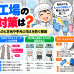 食品工場の寒さ対策は?白衣の下に着るものと足元や手元の冷えを防ぐ服装